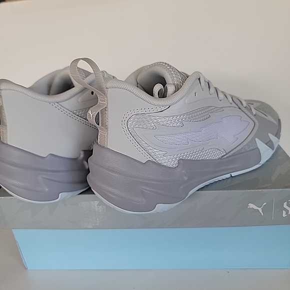 Size 5.5-Puma Scott 1 Grey Ice Jr Silver Mist-gray Fog - Picture 11 of 12